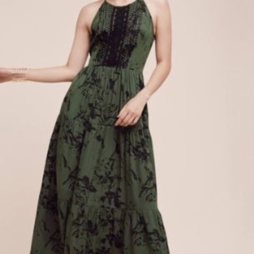 ISO SIZE 8 HERBALISTE MAXI DRESS ANTHROPOLOGIE